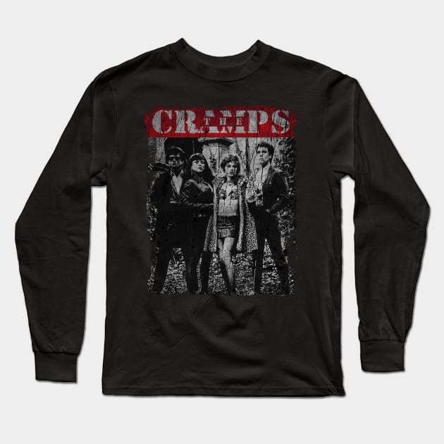 TEXTURE ART - the cramps Band Long Sleeve T-Shirt by ZiziVintage